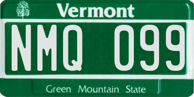 VT license plate NMQ099
