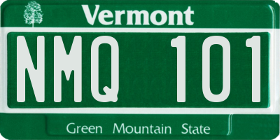 VT license plate NMQ101