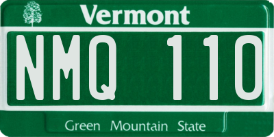 VT license plate NMQ110