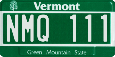VT license plate NMQ111