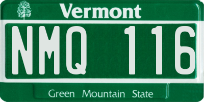 VT license plate NMQ116