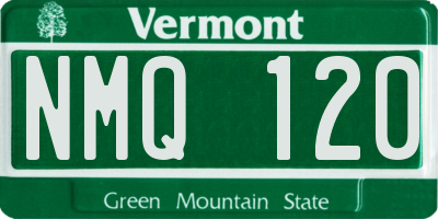 VT license plate NMQ120