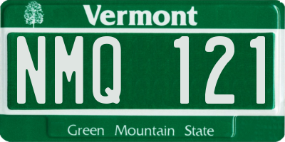 VT license plate NMQ121