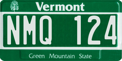 VT license plate NMQ124
