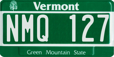 VT license plate NMQ127