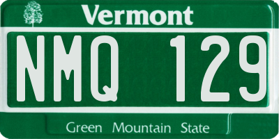 VT license plate NMQ129