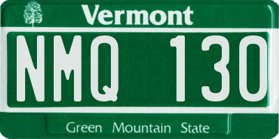 VT license plate NMQ130