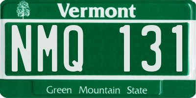 VT license plate NMQ131