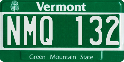 VT license plate NMQ132