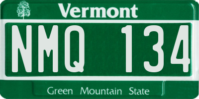 VT license plate NMQ134