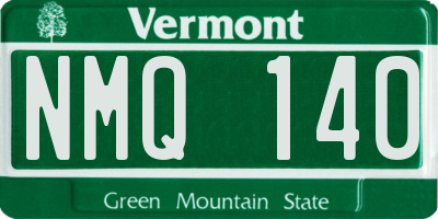 VT license plate NMQ140