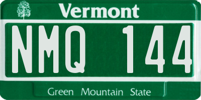 VT license plate NMQ144
