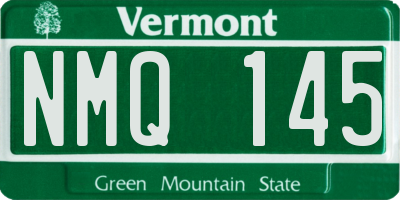 VT license plate NMQ145