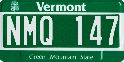 VT license plate NMQ147