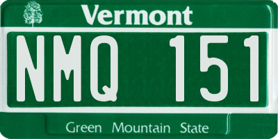 VT license plate NMQ151
