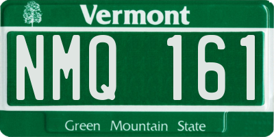 VT license plate NMQ161
