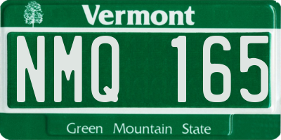 VT license plate NMQ165
