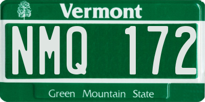 VT license plate NMQ172