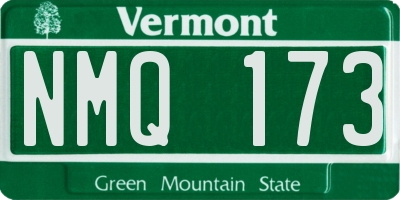 VT license plate NMQ173