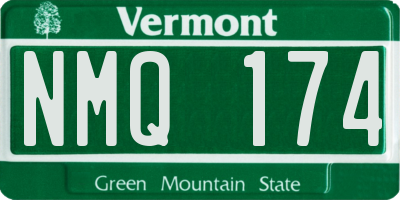VT license plate NMQ174