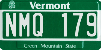 VT license plate NMQ179