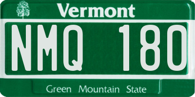 VT license plate NMQ180