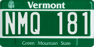 VT license plate NMQ181