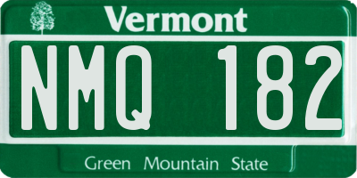 VT license plate NMQ182