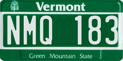 VT license plate NMQ183