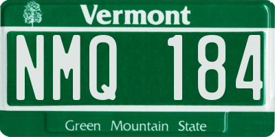 VT license plate NMQ184