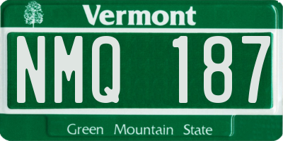 VT license plate NMQ187