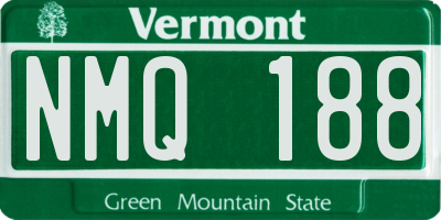 VT license plate NMQ188
