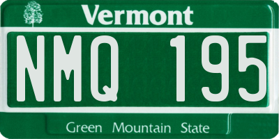 VT license plate NMQ195