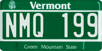 VT license plate NMQ199
