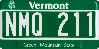 VT license plate NMQ211