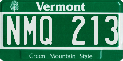 VT license plate NMQ213