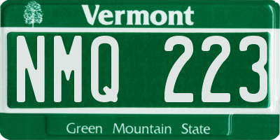 VT license plate NMQ223