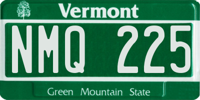 VT license plate NMQ225