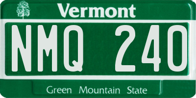 VT license plate NMQ240