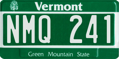 VT license plate NMQ241