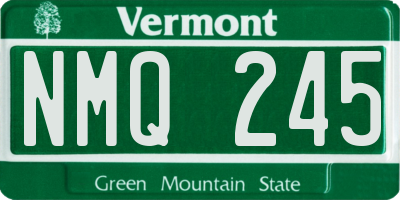 VT license plate NMQ245