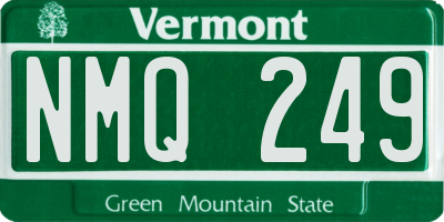 VT license plate NMQ249