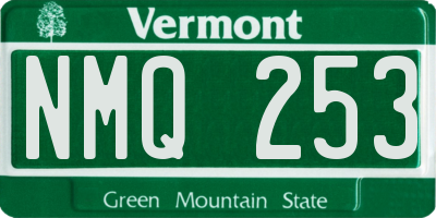 VT license plate NMQ253
