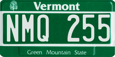 VT license plate NMQ255