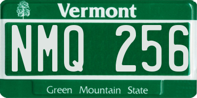 VT license plate NMQ256