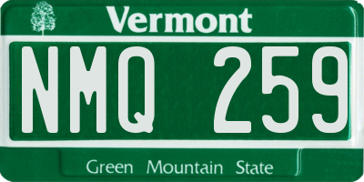 VT license plate NMQ259