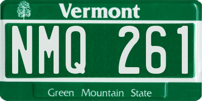 VT license plate NMQ261