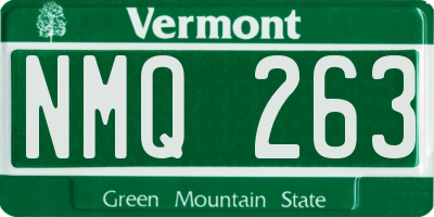 VT license plate NMQ263