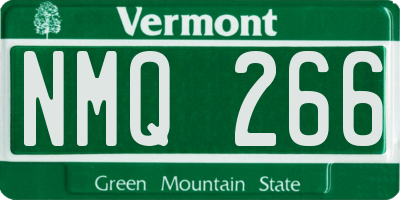 VT license plate NMQ266