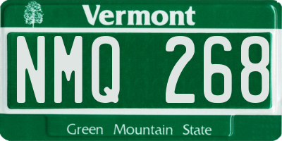 VT license plate NMQ268